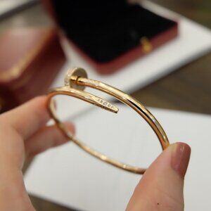 Cartier Rose Gold Diamond Nail Bracelet